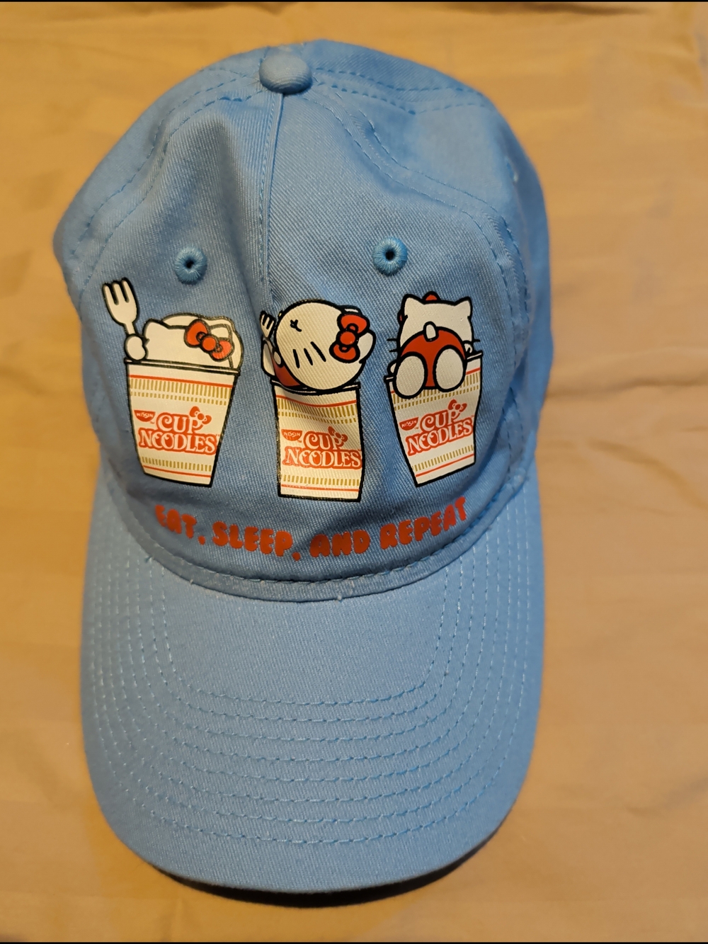 Hello Kitty x Cup Noodles Light Blue Baseball Cap
